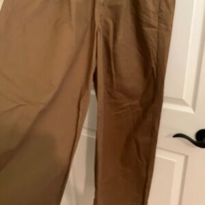 Ladies Brown Casual Chino Pants wide leg